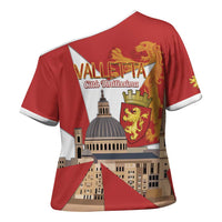 Valletta Malta Cross Shoulder Shirt Maltese Cross Citta Umilissima - Wonder Print Shop