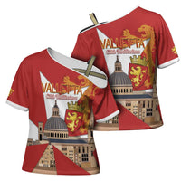 Valletta Malta Cross Shoulder Shirt Maltese Cross Citta Umilissima - Wonder Print Shop