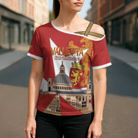 Valletta Malta Cross Shoulder Shirt Maltese Cross Citta Umilissima - Wonder Print Shop