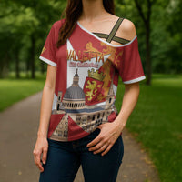Valletta Malta Cross Shoulder Shirt Maltese Cross Citta Umilissima - Wonder Print Shop