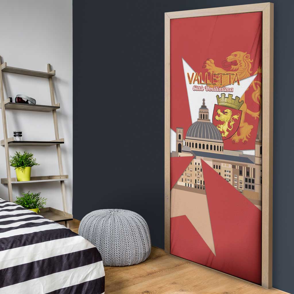 Valletta Malta Door Cover Maltese Cross Citta Umilissima - Wonder Print Shop