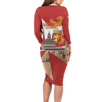 Valletta Malta Family Matching Long Sleeve Bodycon Dress and Hawaiian Shirt Maltese Cross Citta Umilissima - Wonder Print Shop
