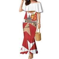 Valletta Malta Family Matching Mermaid Dress and Hawaiian Shirt Maltese Cross Citta Umilissima - Wonder Print Shop