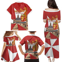 Valletta Malta Family Matching Puletasi and Hawaiian Shirt Maltese Cross Citta Umilissima - Wonder Print Shop