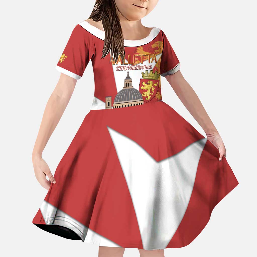Valletta Malta Family Matching Summer Maxi Dress and Hawaiian Shirt Maltese Cross Citta Umilissima - Wonder Print Shop