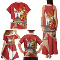 Valletta Malta Family Matching Tank Maxi Dress and Hawaiian Shirt Maltese Cross Citta Umilissima - Wonder Print Shop