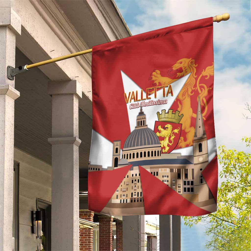 Valletta Malta Garden Flag Maltese Cross Citta Umilissima - Wonder Print Shop
