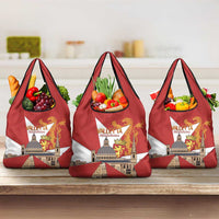 Valletta Malta Grocery Bag Maltese Cross Citta Umilissima - Wonder Print Shop