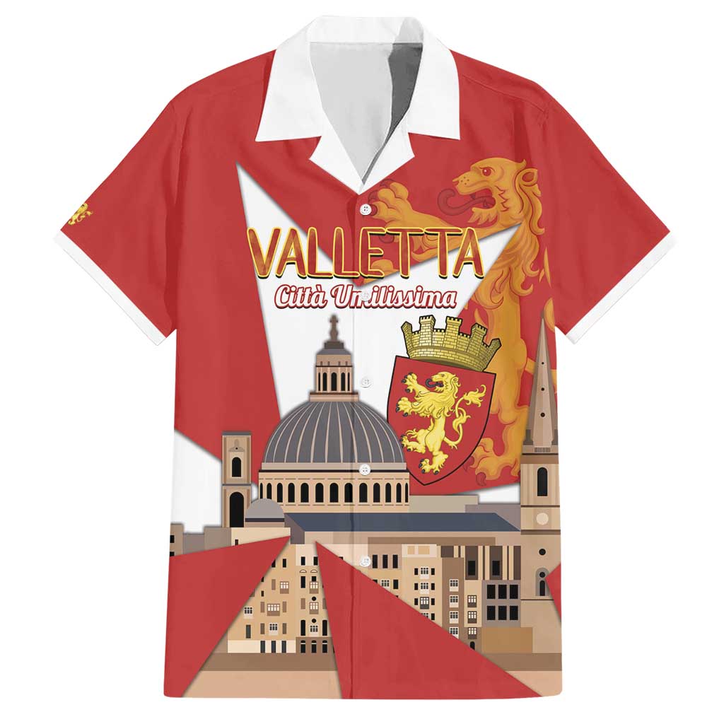 Valletta Malta Hawaiian Shirt Maltese Cross Citta Umilissima - Wonder Print Shop