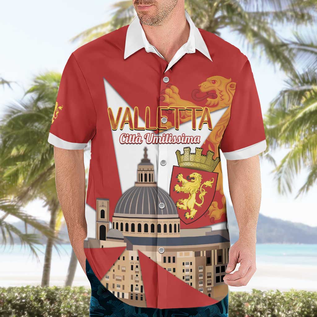 Valletta Malta Hawaiian Shirt Maltese Cross Citta Umilissima - Wonder Print Shop