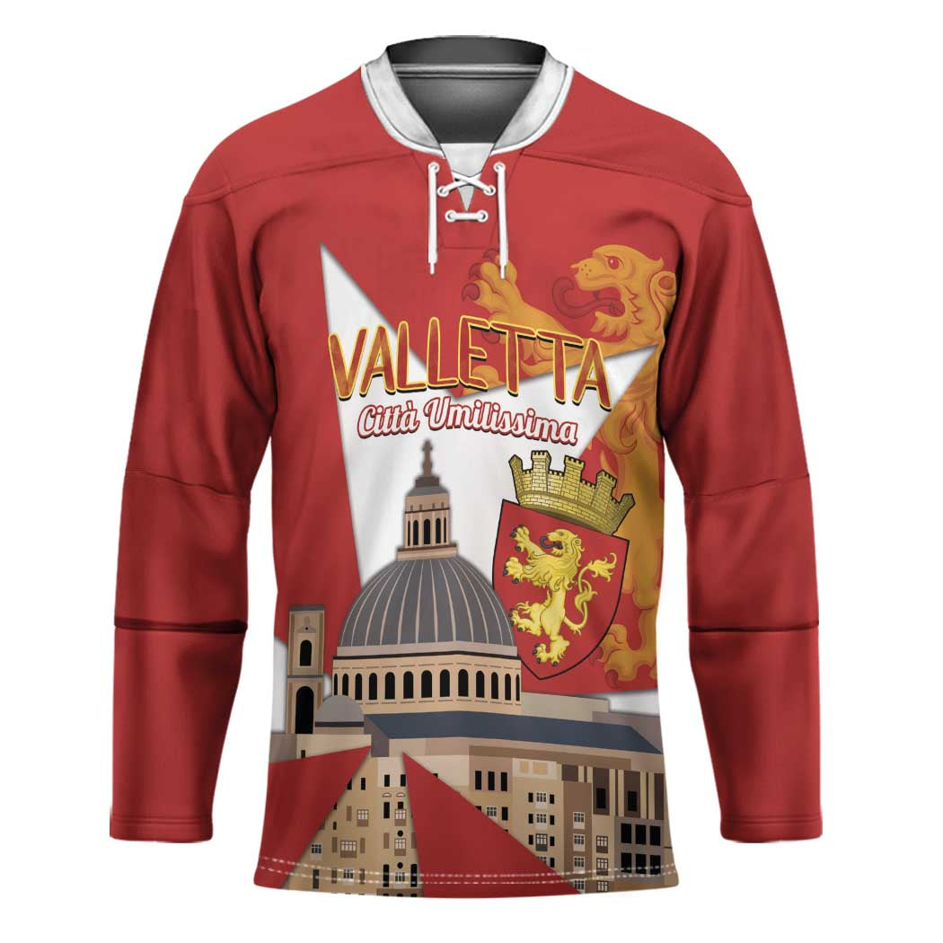 Valletta Malta Hockey Jersey Maltese Cross Citta Umilissima - Wonder Print Shop