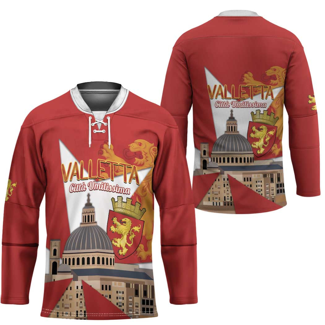 Valletta Malta Hockey Jersey Maltese Cross Citta Umilissima - Wonder Print Shop