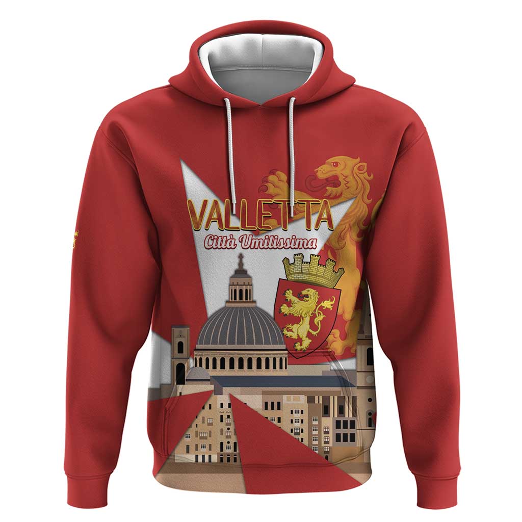 Valletta Malta Hoodie Maltese Cross Citta Umilissima - Wonder Print Shop