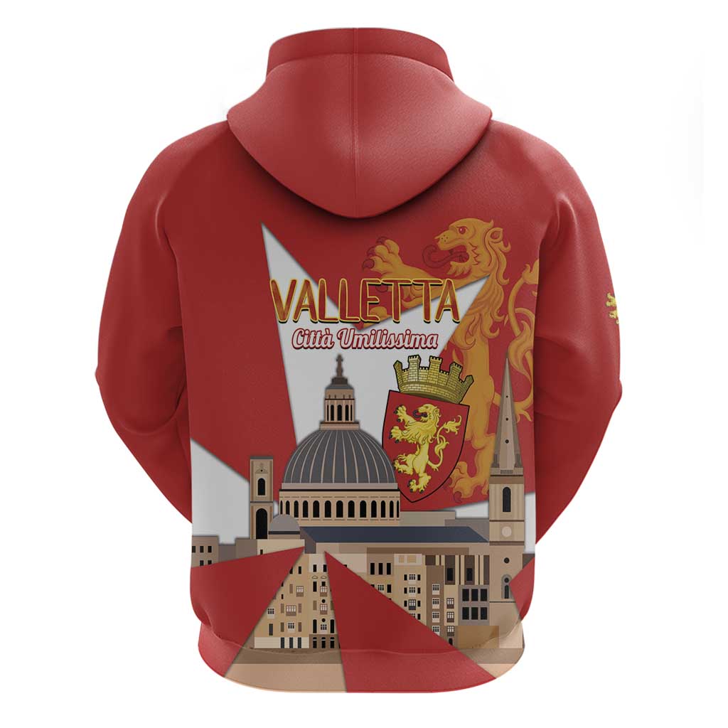 Valletta Malta Hoodie Maltese Cross Citta Umilissima - Wonder Print Shop