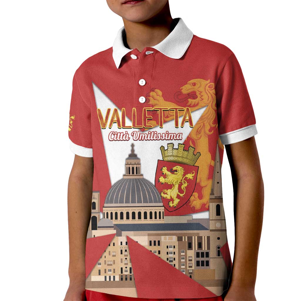 Valletta Malta Kid Polo Shirt Maltese Cross Citta Umilissima - Wonder Print Shop