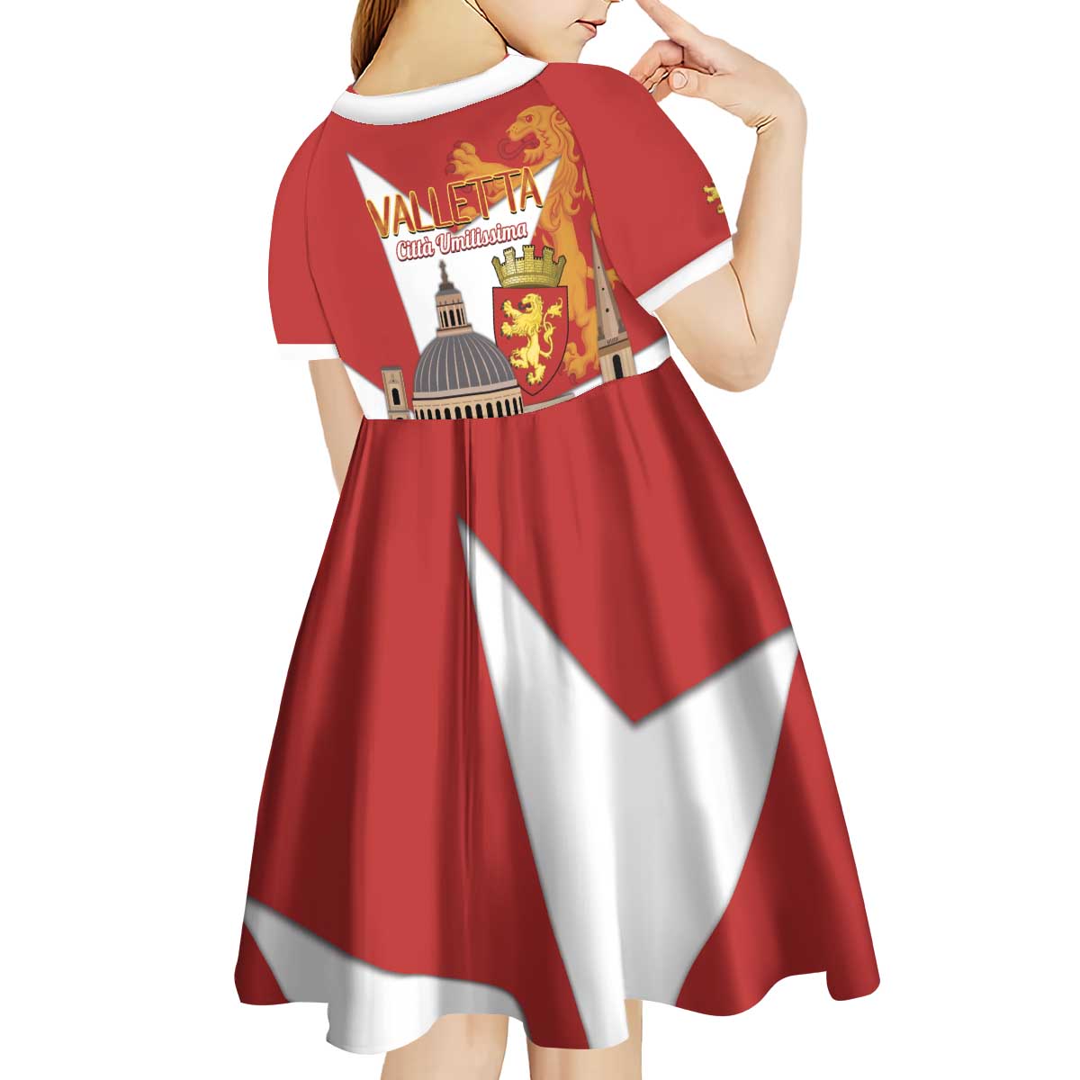 Valletta Malta Kid Short Sleeve Dress Maltese Cross Citta Umilissima - Wonder Print Shop