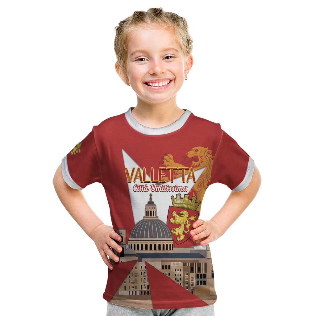 Valletta Malta Kid T Shirt Maltese Cross Citta Umilissima - Wonder Print Shop