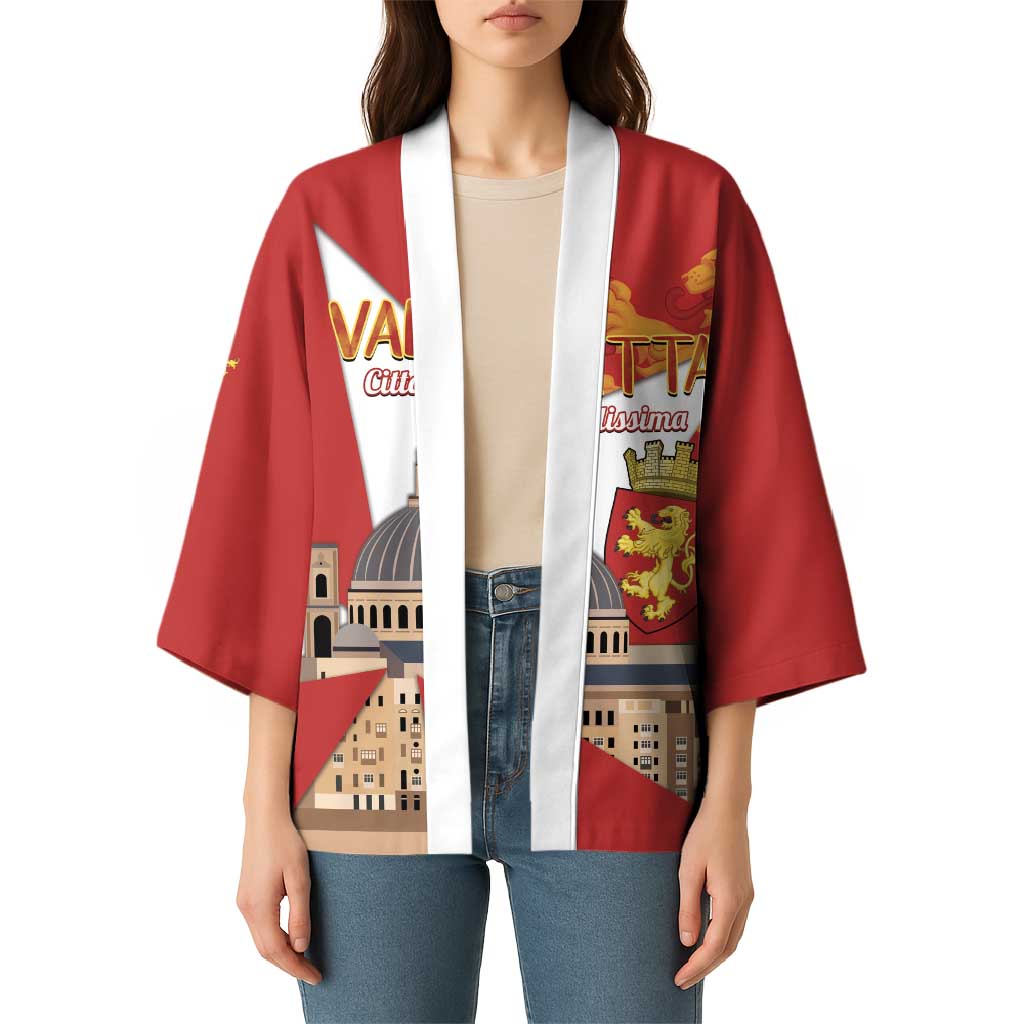 Valletta Malta Kimono Maltese Cross Citta Umilissima - Wonder Print Shop