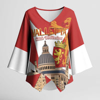 Valletta Malta Kimono Sleeve Blouse Maltese Cross Citta Umilissima - Wonder Print Shop