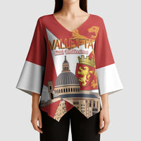 Valletta Malta Kimono Sleeve Blouse Maltese Cross Citta Umilissima - Wonder Print Shop