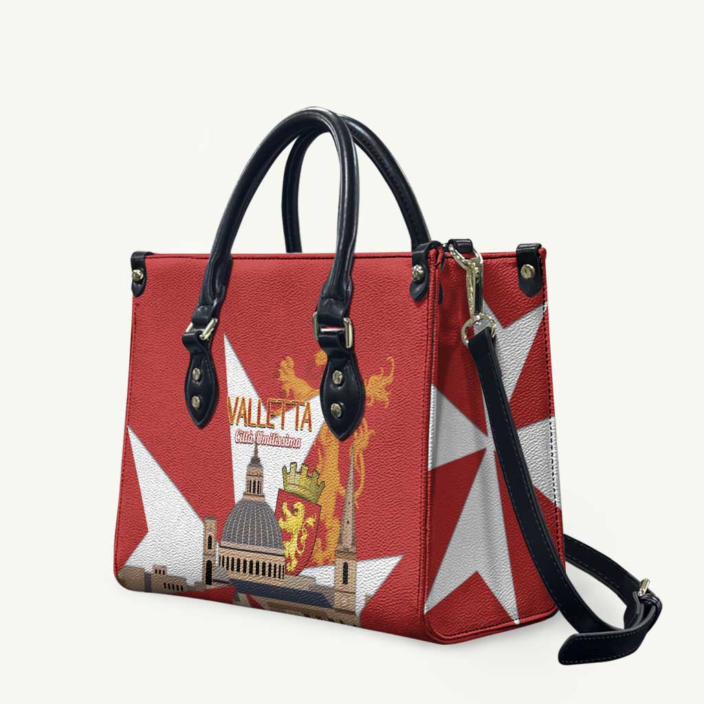 Valletta Malta Leather Bag Maltese Cross Citta Umilissima - Wonder Print Shop