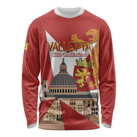 Valletta Malta Long Sleeve Shirt Maltese Cross Citta Umilissima - Wonder Print Shop
