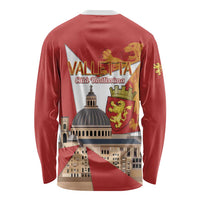 Valletta Malta Long Sleeve Shirt Maltese Cross Citta Umilissima - Wonder Print Shop