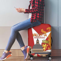 Valletta Malta Luggage Cover Maltese Cross Citta Umilissima - Wonder Print Shop
