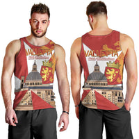 Valletta Malta Men Tank Top Maltese Cross Citta Umilissima - Wonder Print Shop