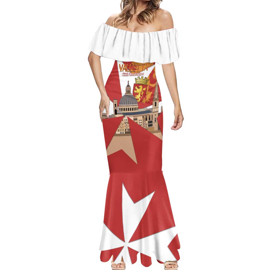 Valletta Malta Mermaid Dress Maltese Cross Citta Umilissima - Wonder Print Shop