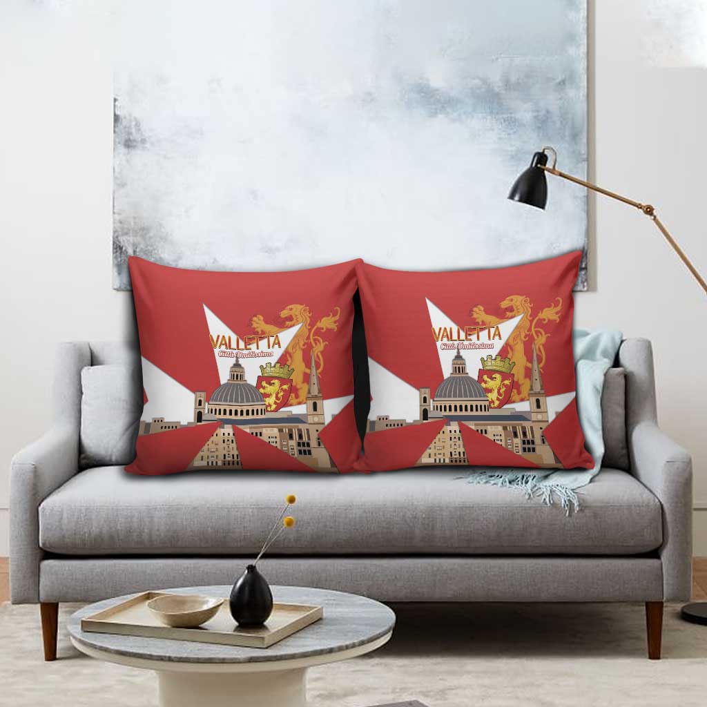Valletta Malta Pillow Cover Maltese Cross Citta Umilissima - Wonder Print Shop