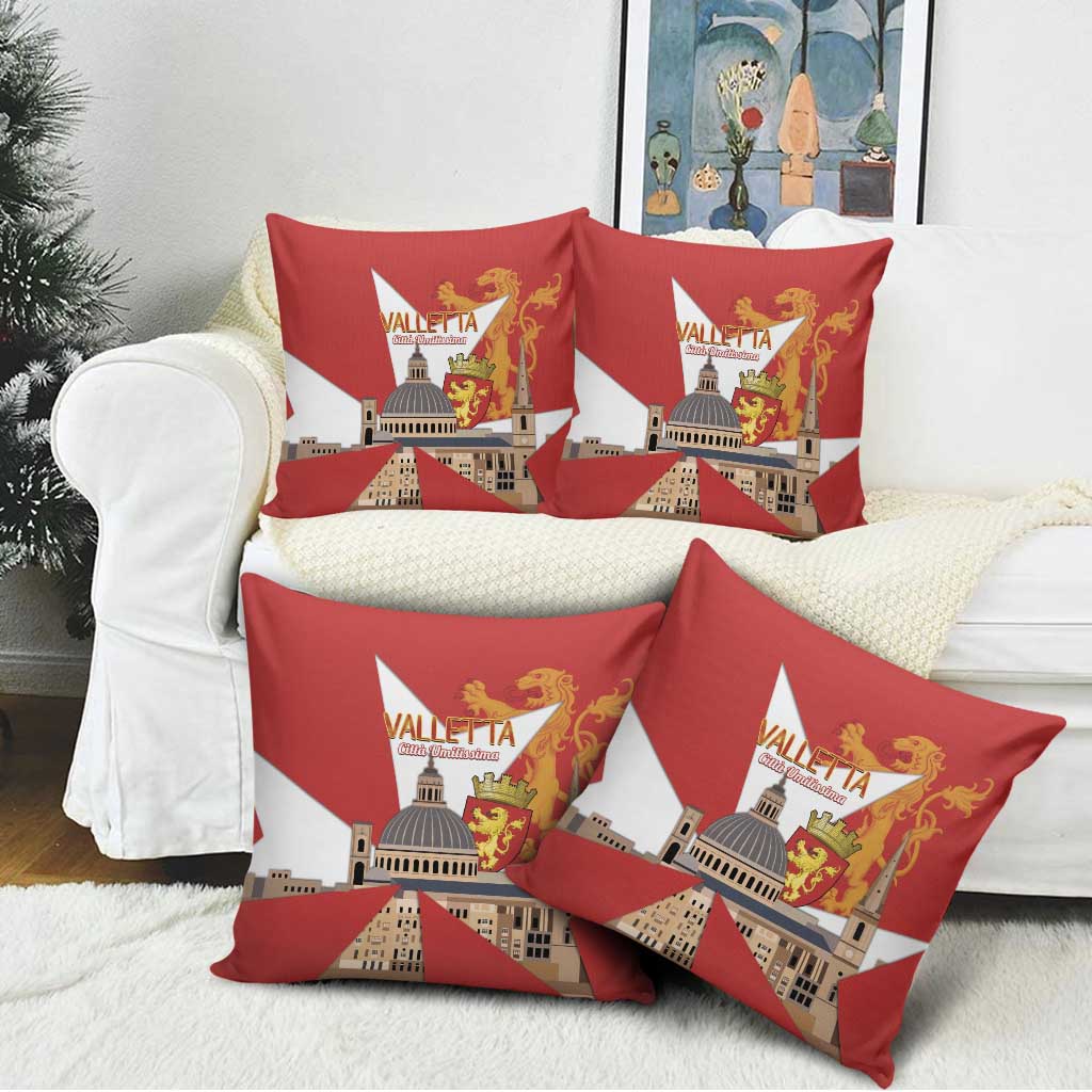 Valletta Malta Pillow Cover Maltese Cross Citta Umilissima - Wonder Print Shop