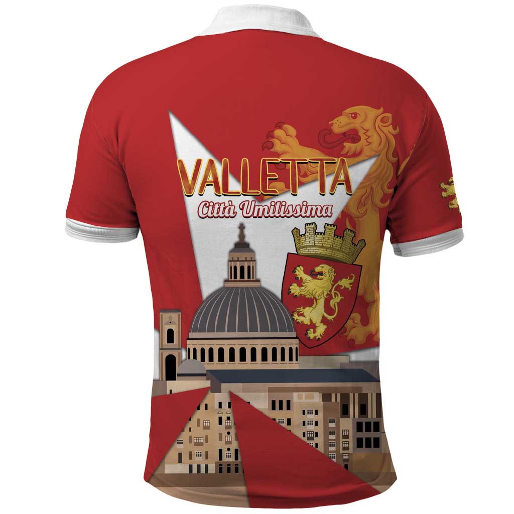 Valletta Malta Polo Shirt Maltese Cross Citta Umilissima - Wonder Print Shop