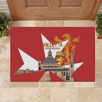 Valletta Malta Rubber Doormat Maltese Cross Citta Umilissima - Wonder Print Shop