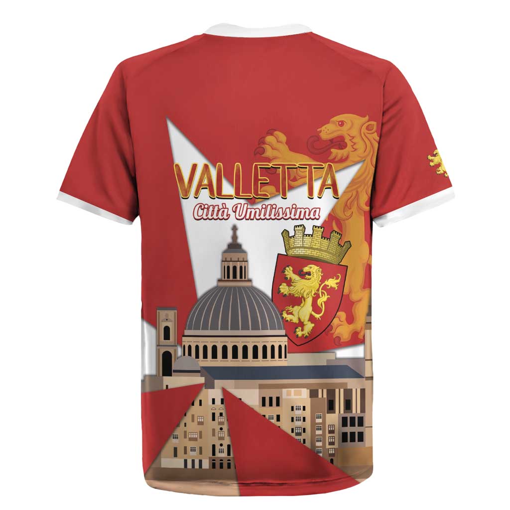 Valletta Malta Rugby Jersey Maltese Cross Citta Umilissima - Wonder Print Shop