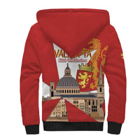 Valletta Malta Sherpa Hoodie Maltese Cross Citta Umilissima - Wonder Print Shop