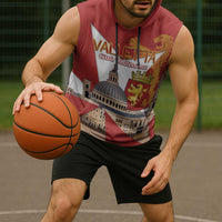 Valletta Malta Sleeveless Hoodie Maltese Cross Citta Umilissima - Wonder Print Shop