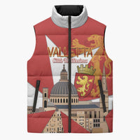 Valletta Malta Sleeveless Puffer Jacket Maltese Cross Citta Umilissima - Wonder Print Shop