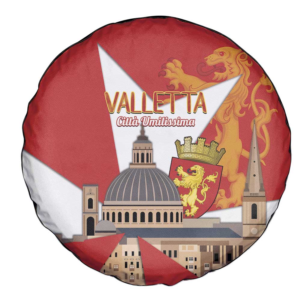 Valletta Malta Spare Tire Cover Maltese Cross Citta Umilissima - Wonder Print Shop