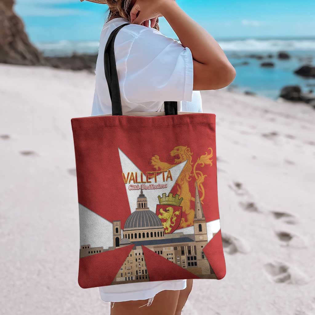 Valletta Malta Tote Bag Maltese Cross Citta Umilissima - Wonder Print Shop