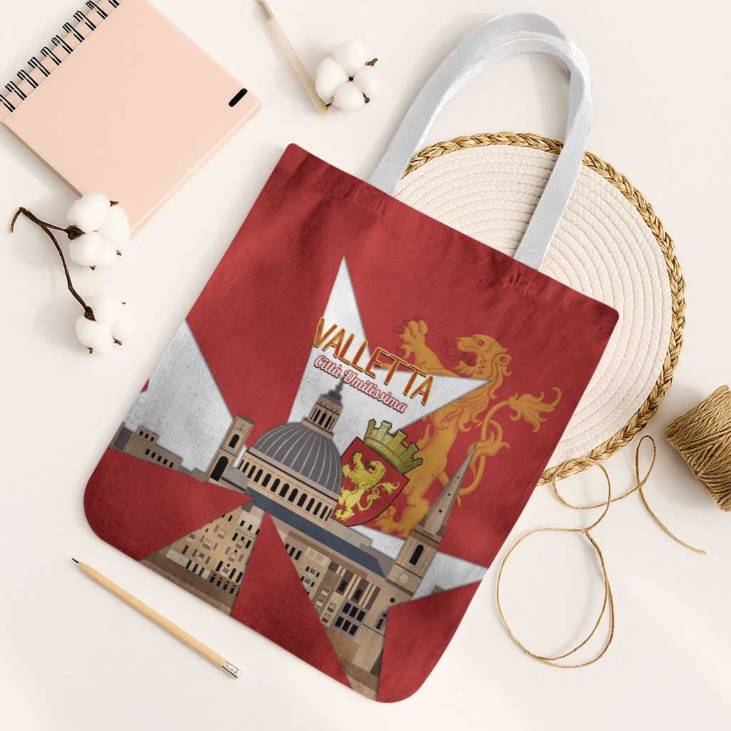 Valletta Malta Tote Bag Maltese Cross Citta Umilissima - Wonder Print Shop