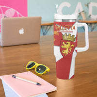 Valletta Malta Tumbler With Handle Maltese Cross Citta Umilissima - Wonder Print Shop