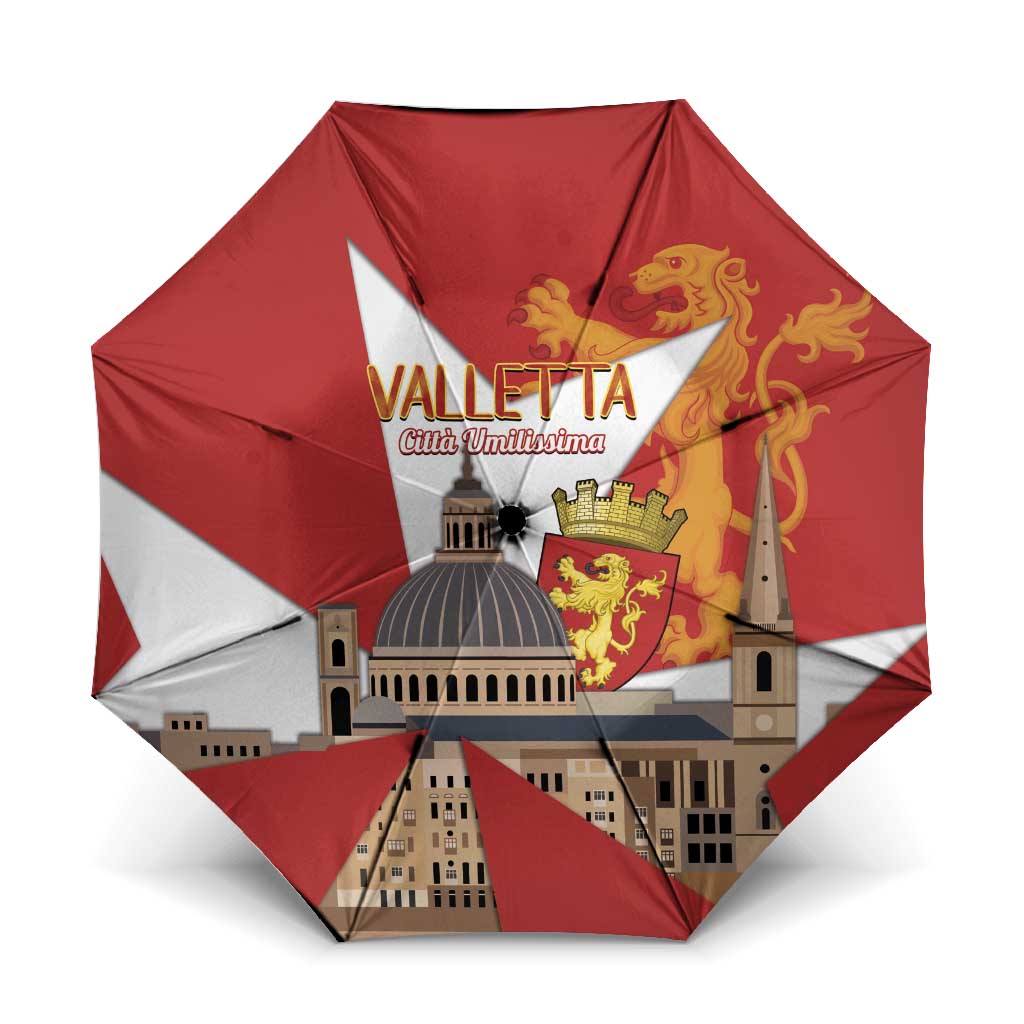 Valletta Malta Umbrella Maltese Cross Citta Umilissima - Wonder Print Shop