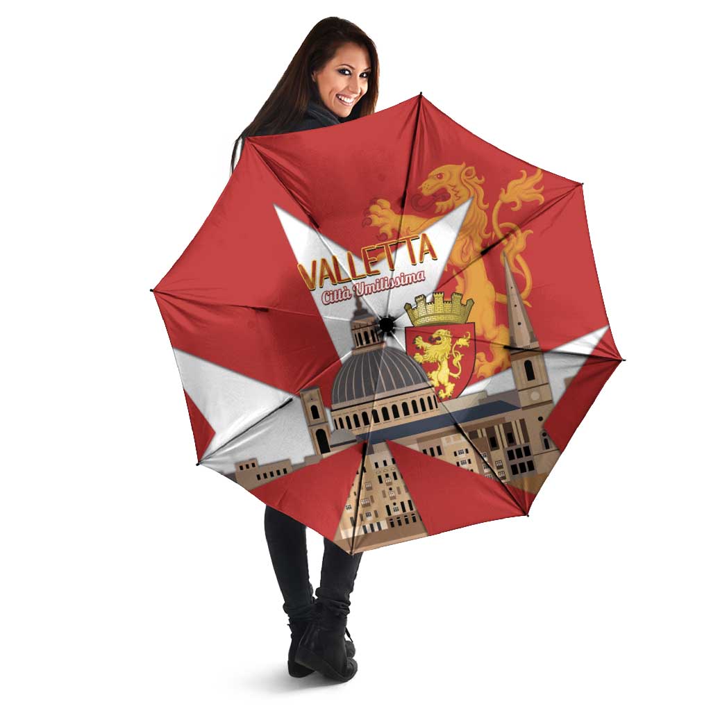 Valletta Malta Umbrella Maltese Cross Citta Umilissima - Wonder Print Shop