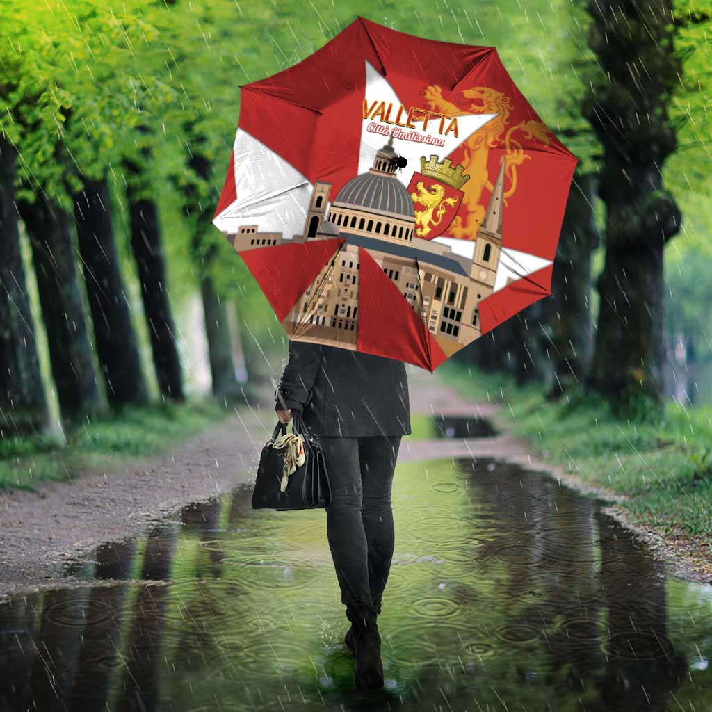 Valletta Malta Umbrella Maltese Cross Citta Umilissima - Wonder Print Shop
