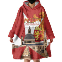 Valletta Malta Wearable Blanket Hoodie Maltese Cross Citta Umilissima - Wonder Print Shop