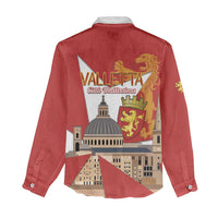 Valletta Malta Women Casual Shirt Maltese Cross Citta Umilissima - Wonder Print Shop