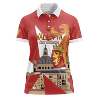 Valletta Malta Women Polo Shirt Maltese Cross Citta Umilissima - Wonder Print Shop