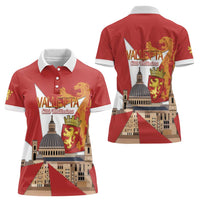 Valletta Malta Women Polo Shirt Maltese Cross Citta Umilissima - Wonder Print Shop