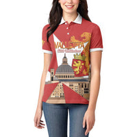 Valletta Malta Women Polo Shirt Maltese Cross Citta Umilissima - Wonder Print Shop